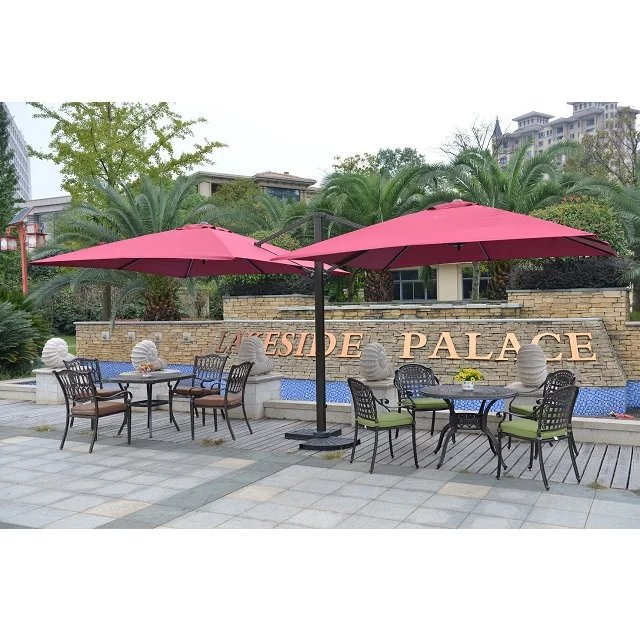 Beautiful Coffee Promotional Transparent Umbrella with Base parasol umbrella supplier outdoor sun umbrella supplier