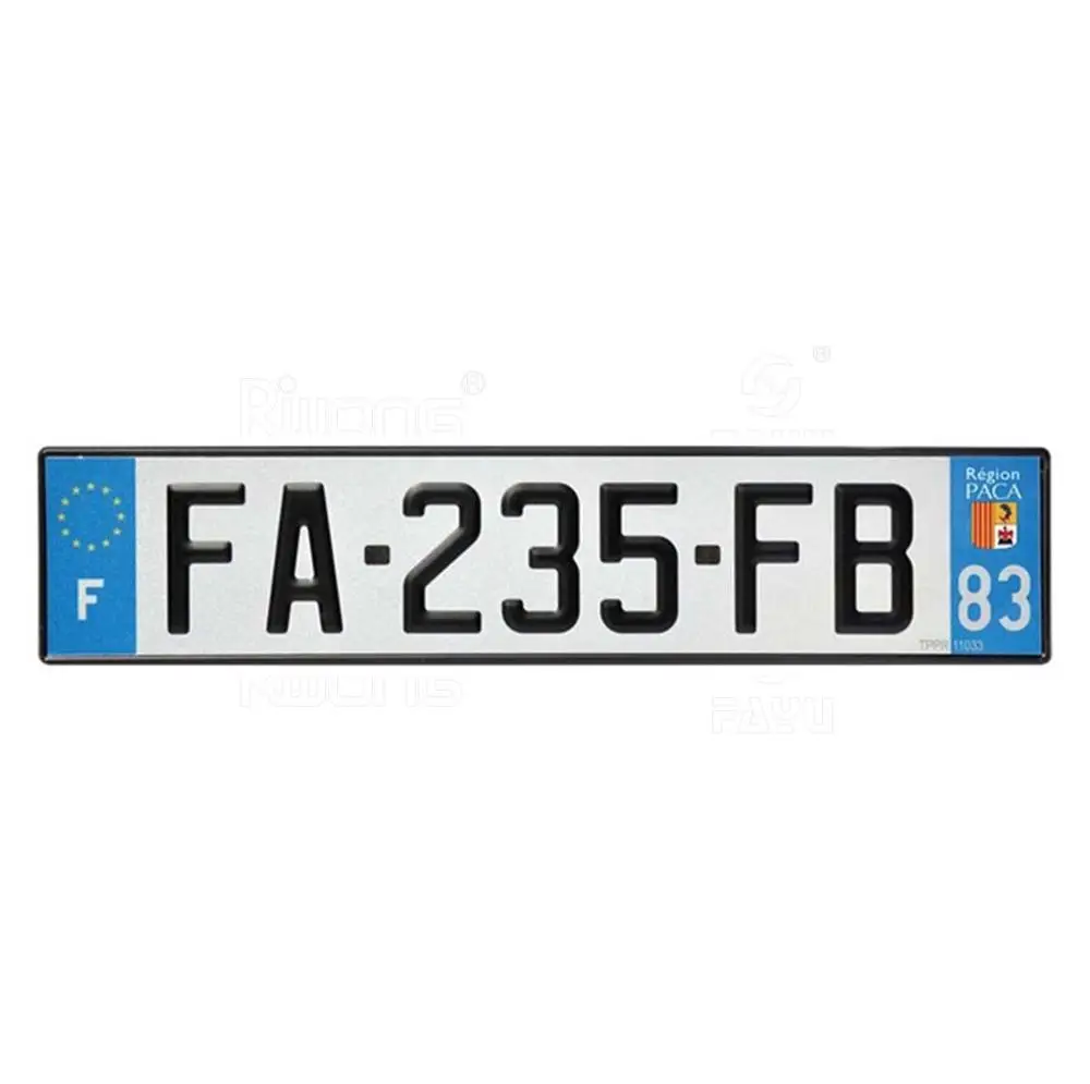 High-security reflective France license plate