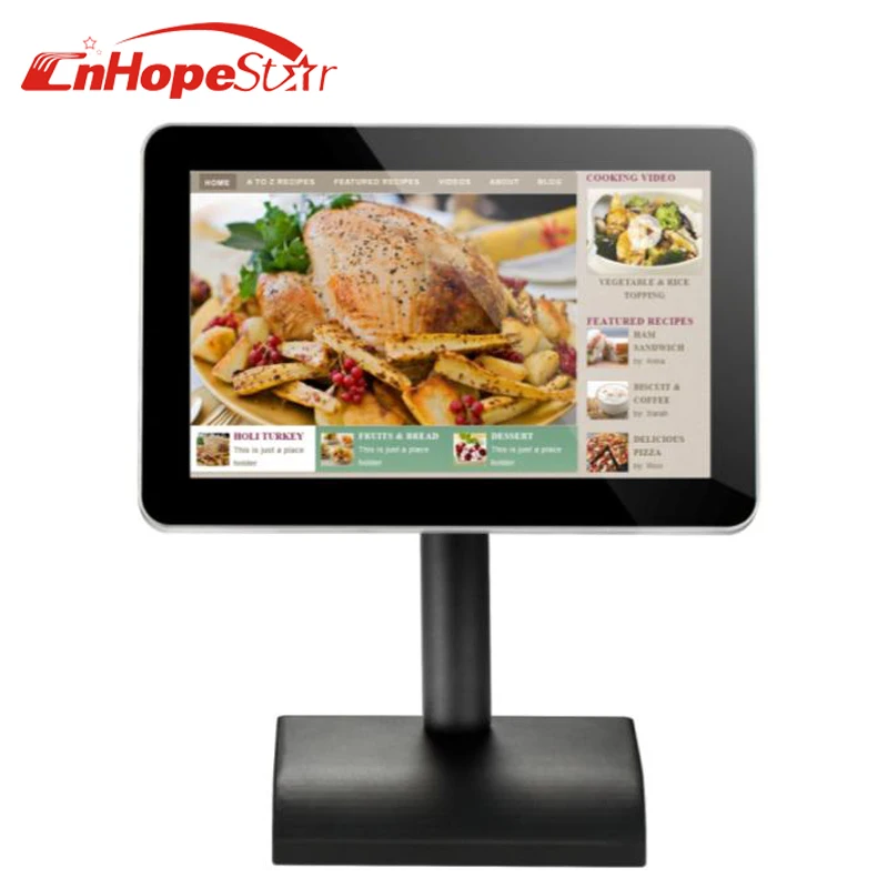 10.1 inch touch screen Android LCD advertising player support WiFi USB SD