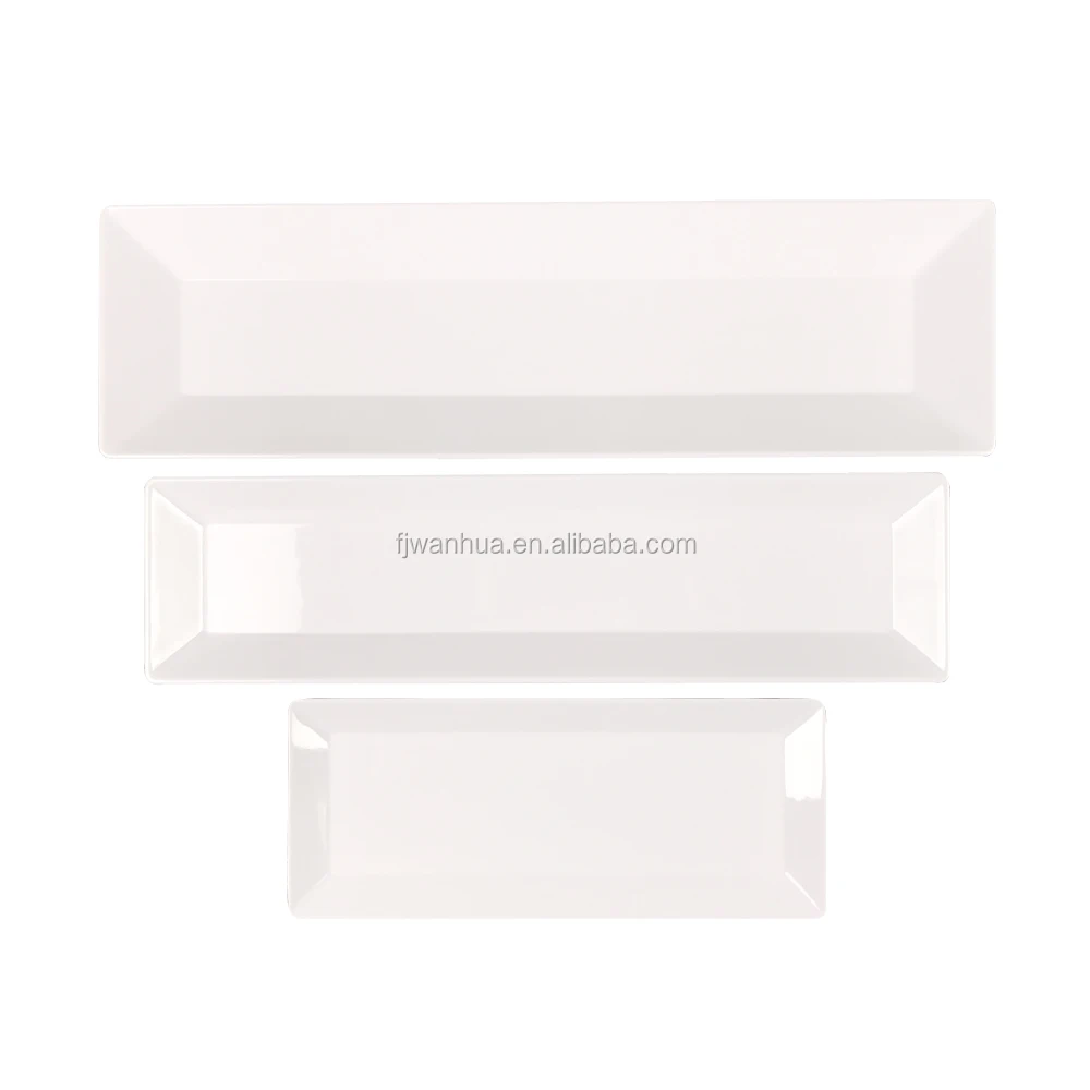 Japanese style melamine long plates for sushi fruit serving