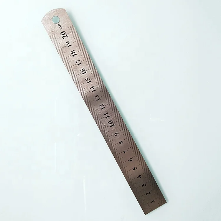 High precision straight measuring 20cm stainless steel ruler