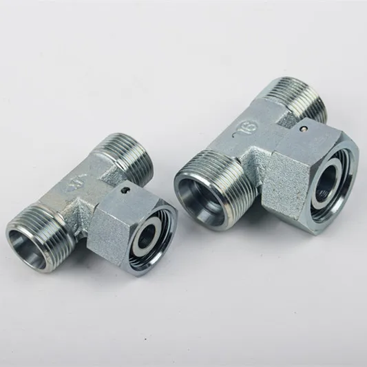 
2C9 White Zinc carbon steel swivel nut hydraulic fitting elbow 