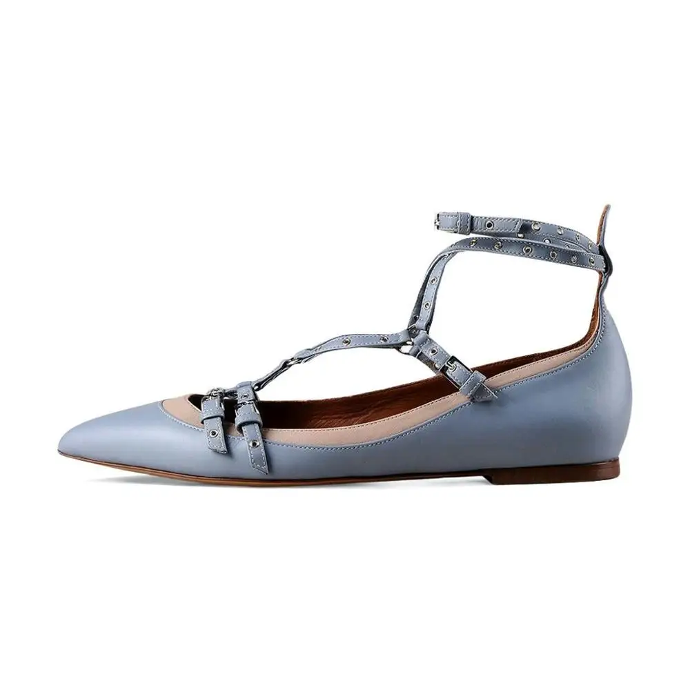 
Lace up women flat slip on shoes ankle strap women flat dress shoes 