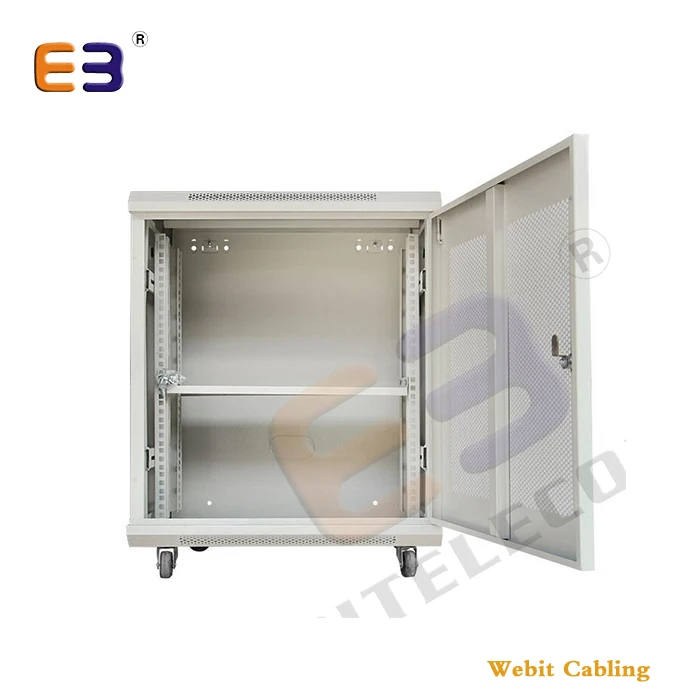 Single Section,Floor/Wall Mount Perforated Door,19' Network Wall Mount 9U Cabinet