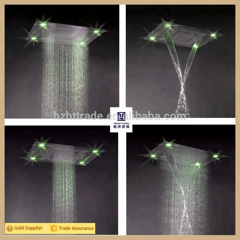 LED Fixed shower heads Ceiling overhead rain shower