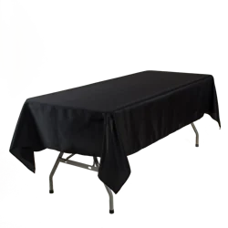 Customized 100% Polyester Rectangle Plain Solid Color Dinner Room Table Cover White Tablecloths For Weddings