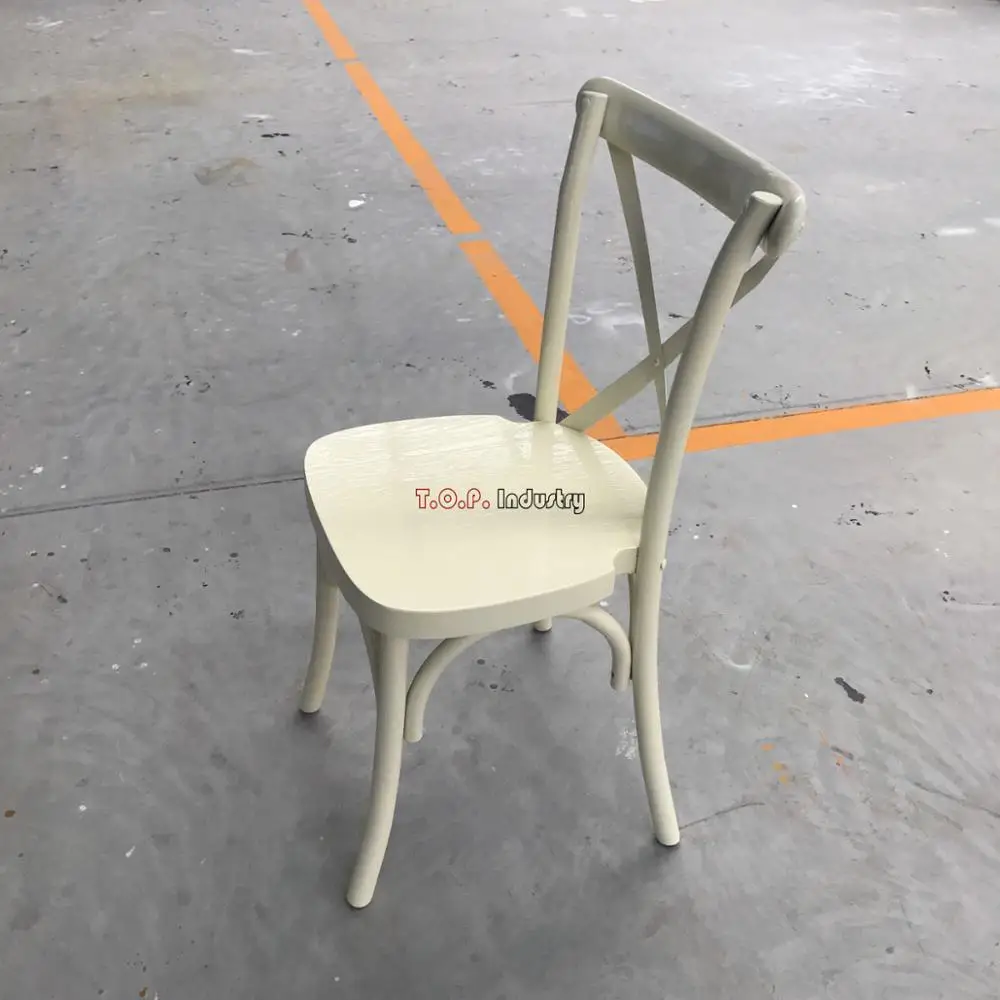 White Color Beech Wood Vintage x-back chair