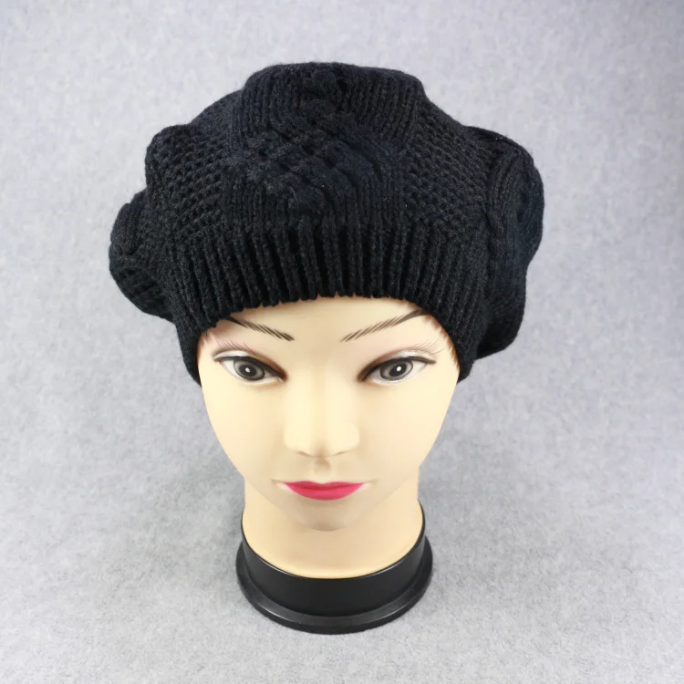 HZM-16285 Low Price Customized Logo soft Korean stylish flower beret cap with bowknot