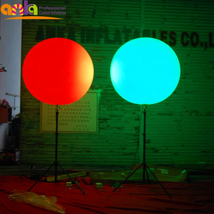 Cheap price advertising lighting tripod ball with logo , inflatable stand led light  balloon