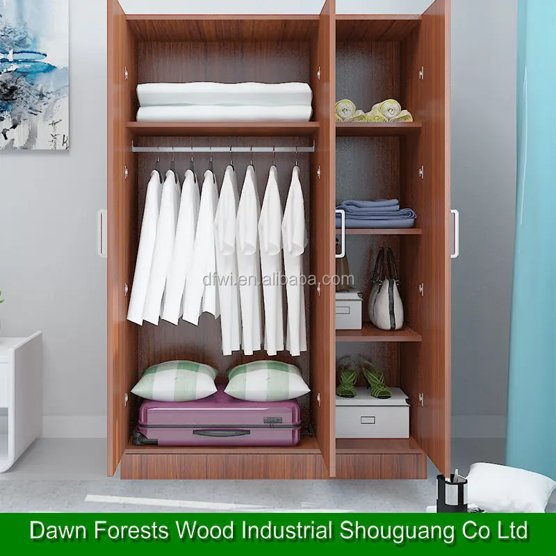 bedroom furniture Melamine particle board two doors wardrobe cabinet