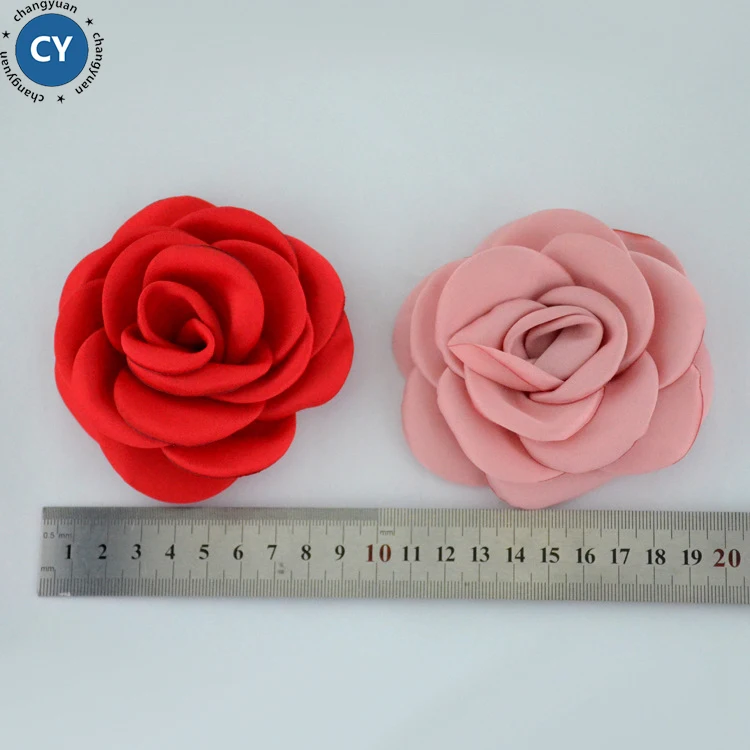 11 colors stock wholesale diy child hair bow with hairpin curling satin fabric flower ribbon bow