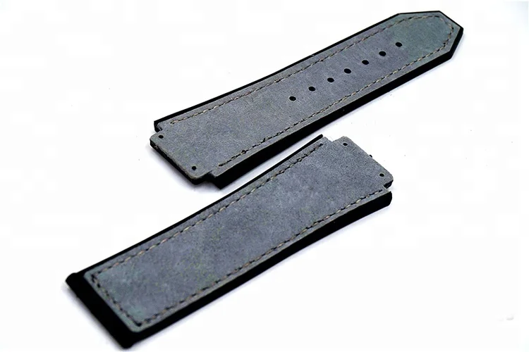 
Casual style light brown genuine men watch leather strap for hublot watch 