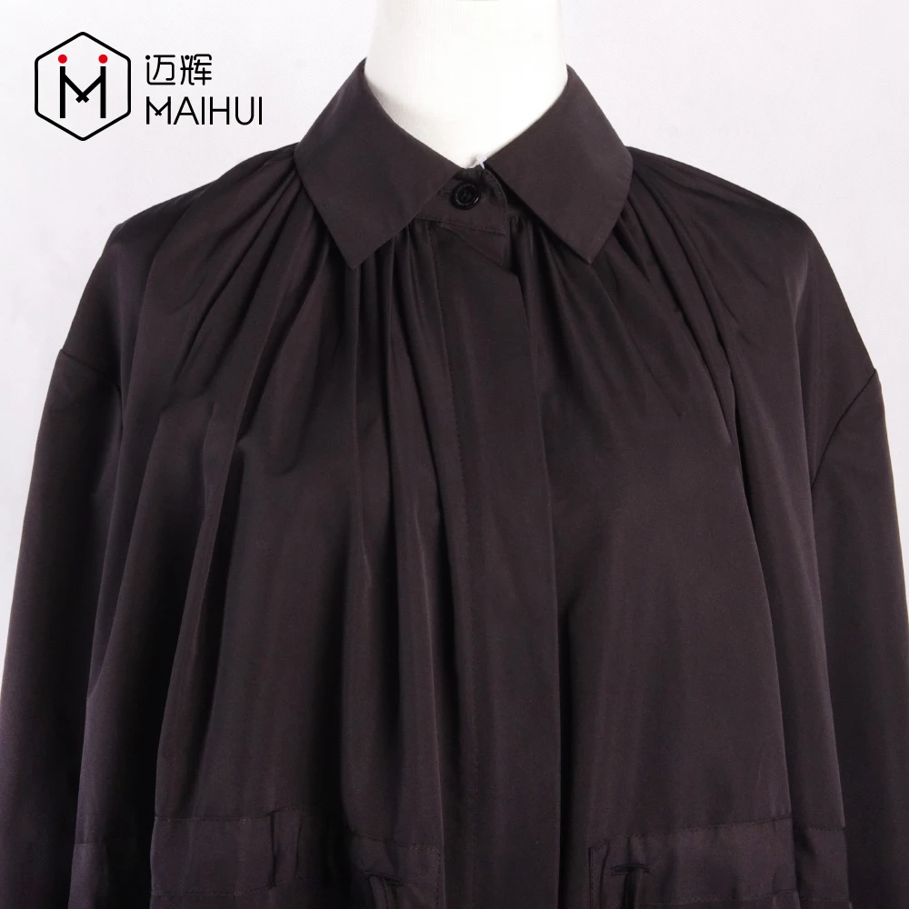 Black Cloak Gothic Dark Mysterious Halloween Costumes Trench Coat
