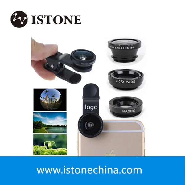 Fish eye lens 3 in 1 universal mobile camera lens fisheye lenses for phone7/7plus