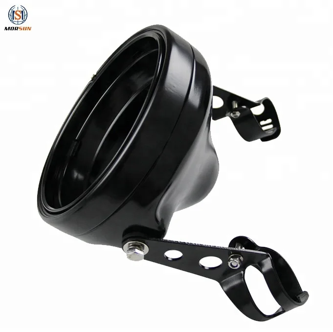 Morsun черный хром 7 дюймов светодиодные фары ведра мотоцикла harley корпус фиксированный