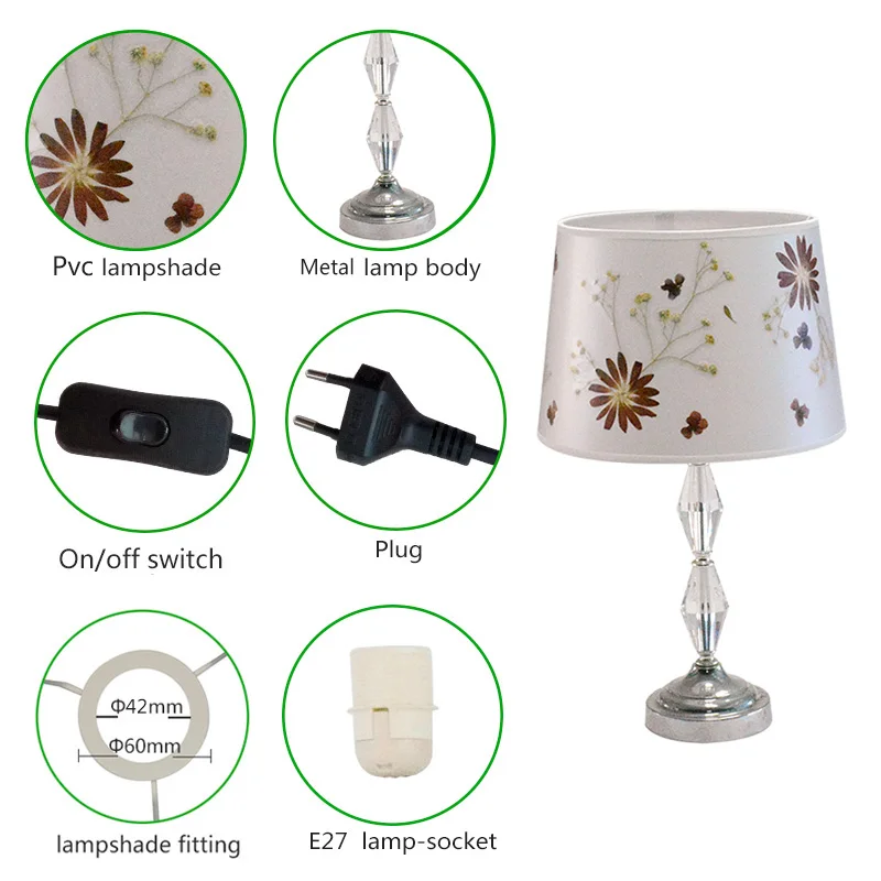 
Beautiful dry florals modern plastic PVC lampshade for house lighting 