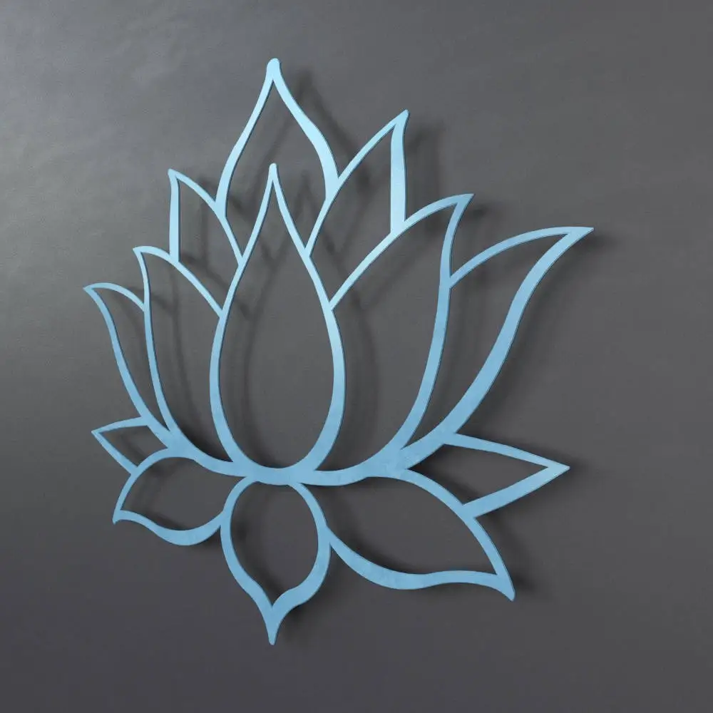 Laser cut metal art wall hanging decoration lotus flower