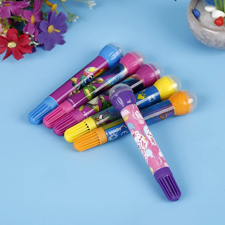 Newest office stationery wholesale cheap pen stamp self-inking roller stamp pen multi color marker pen set color marker for kids