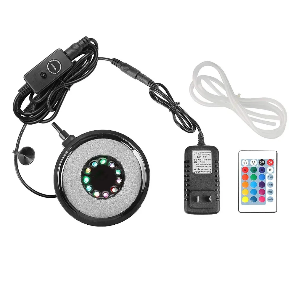 RGB F5 SMT SMD 5050 IP68 Bubble Disk Air Stone Underwater Led Light Fish Waterproof Tank Aquarium Accessories