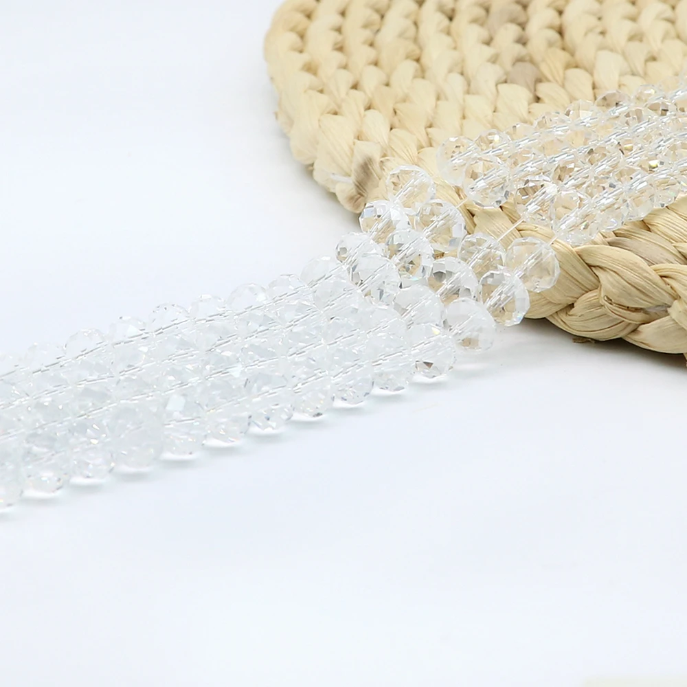 
Crystal Czech Loose Glass Rondelle 6mm Faceted Beads For Bracelet 5040# 