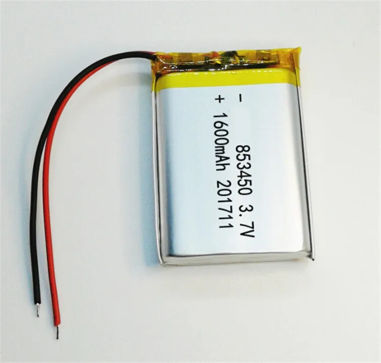 3.7V 1600Mah 5.92Wh 853450 Li-Ion Lithium Li-Polymer Polymer Battery For GPS