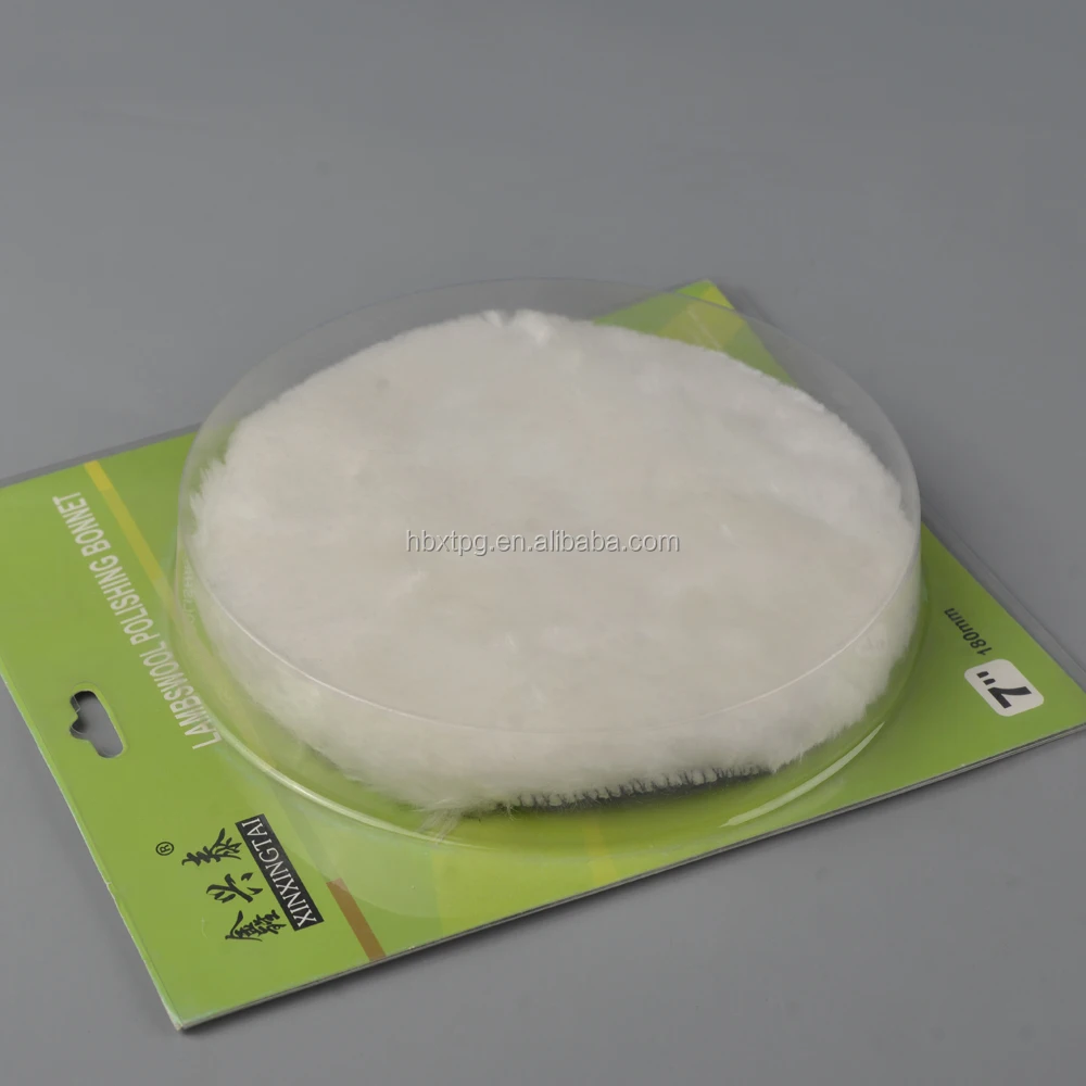 7 Inch 180 mm  Hook  and Loop type Woolen Polishing Pad for Auto Detailing Car Waxing