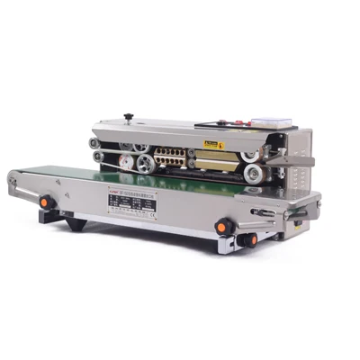 CE approved KUNBA continuous plastic bag sealer machine with date printing