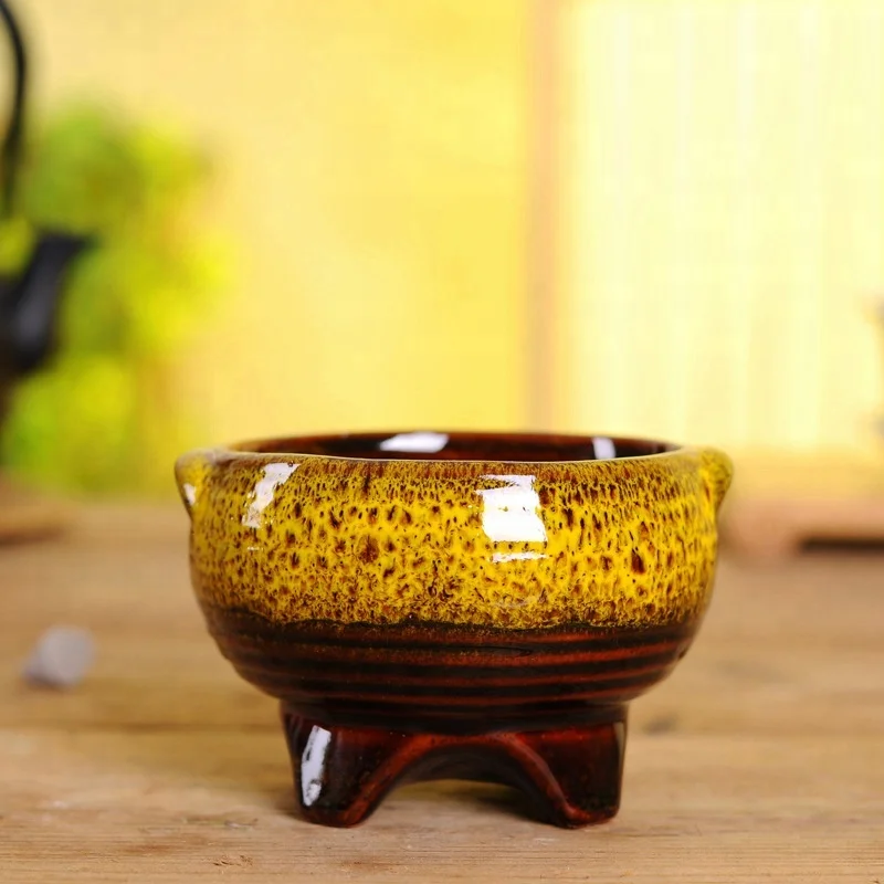 2.5 Inch Ceramic Bonsai Mini Glazed Pots