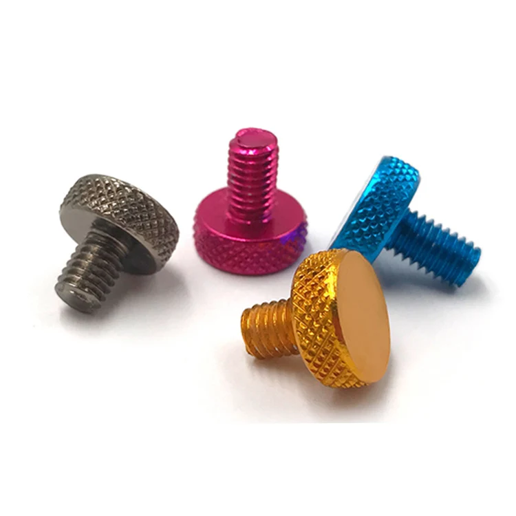 High quality anodized colored aluminum thumb screw with all kinds color