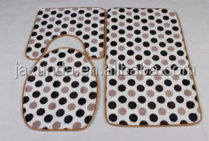 Three piece sets coral fleece bath door mat