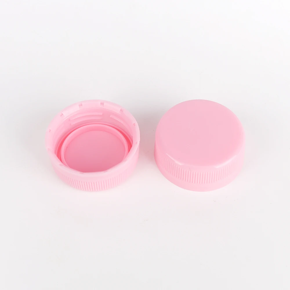 Cheap pe color non-spill 38mm snap on qingdao tamper evident pink plastic bottle preform caps for 5 gallon water bottles