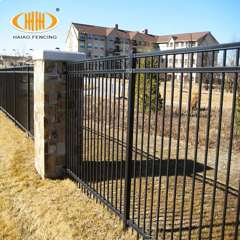 decorative metal fence panels with post and clamps