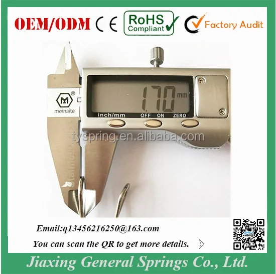 1.7mm Stainless Steel Wire Torsion Spring Clips