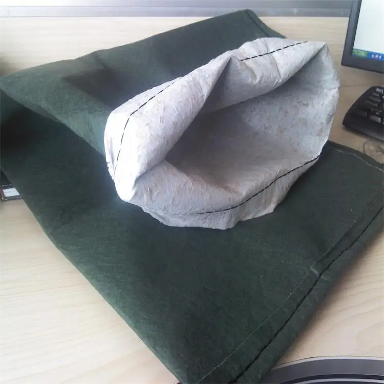 
Geotextiles geo textile bag slope protection used polyester geotextile green sand bag 