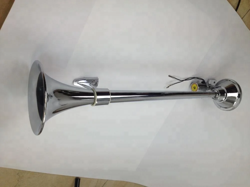 Super Loud 64cm 120DB 12V/24V Single electric Air Horn With Electronic Solenoid Valve for Truck Boat Bus