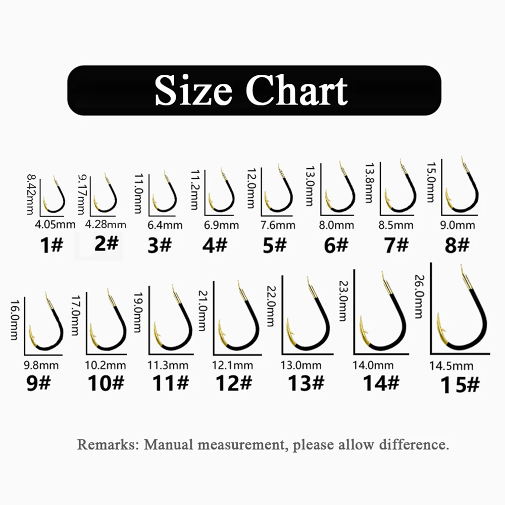 
10pcs/Lot Fishing Hooks Fishhooks Fishing Accessories Supplies Lures Carp Fishing Tackle Barbed Colored Tungsten Alloy 15 Sizes 