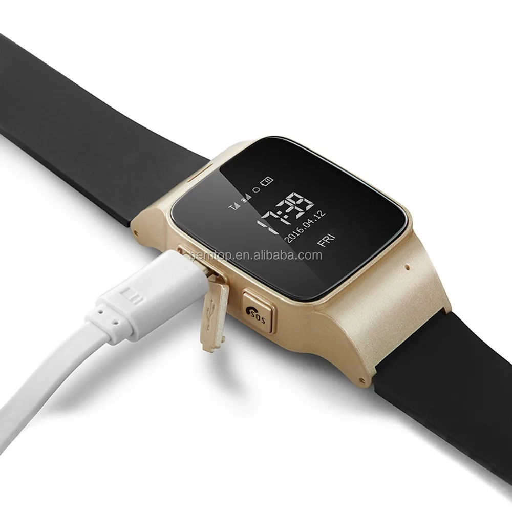 
OLED Display Elderly Tracker Android Smart Watch Google Map SOS Wristwatch Personal GSM Wifi LBS GPS Tracker for old Safety 