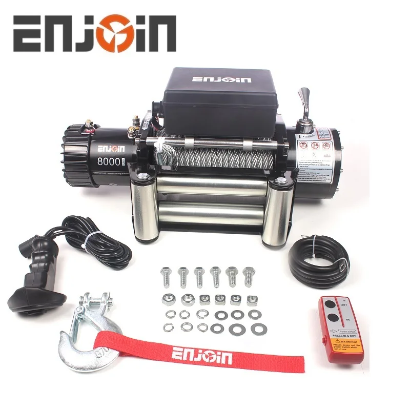SUV 8000lbs 12V Electric Off Road Winch for 4x4 Vehicle with Steel/Synthetic Rope