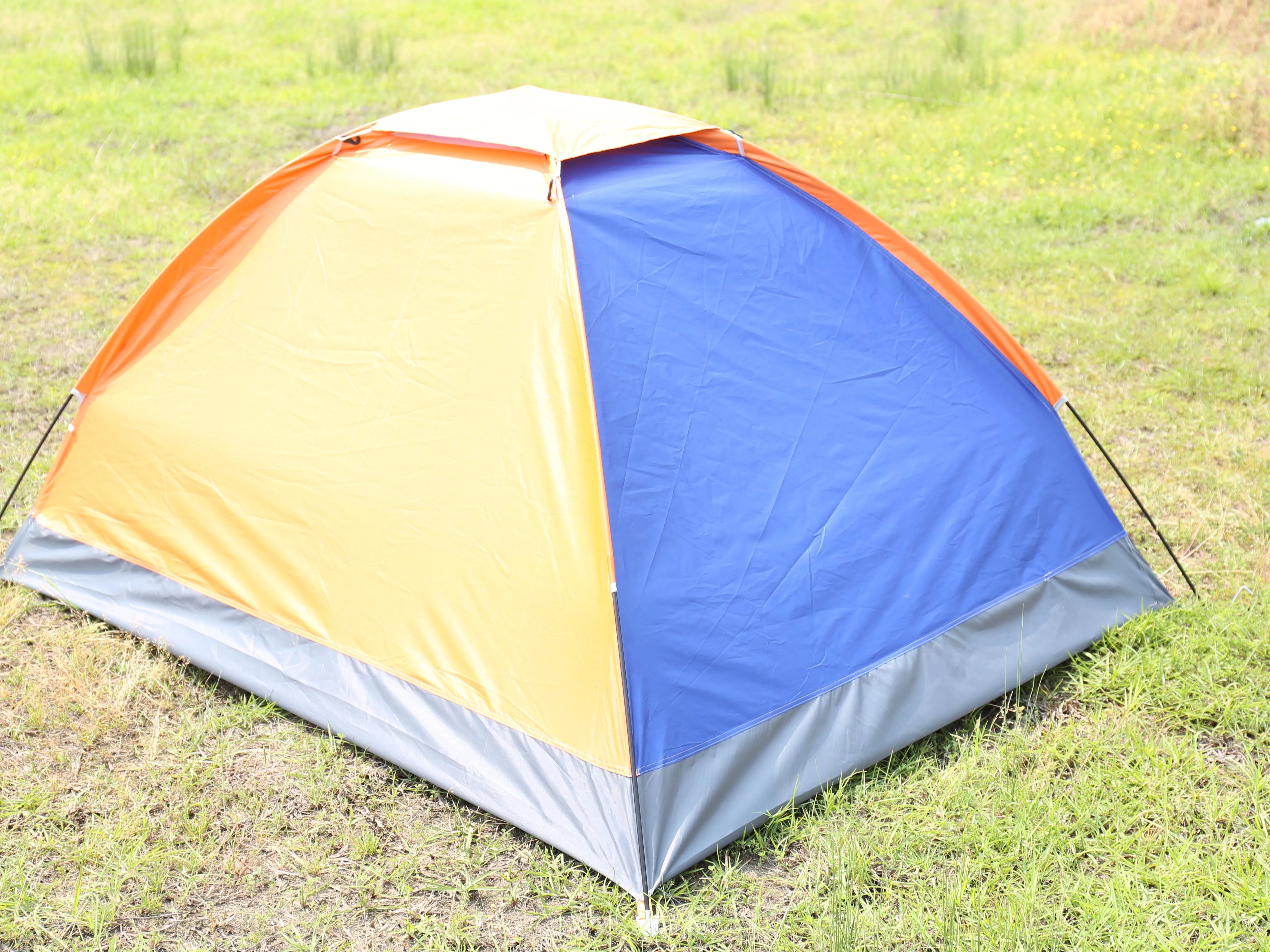 Custom Printed Canopy Tent,Camping Double Decker Waterproof Fireproof 2 Man Custom Tourist Tube Tent