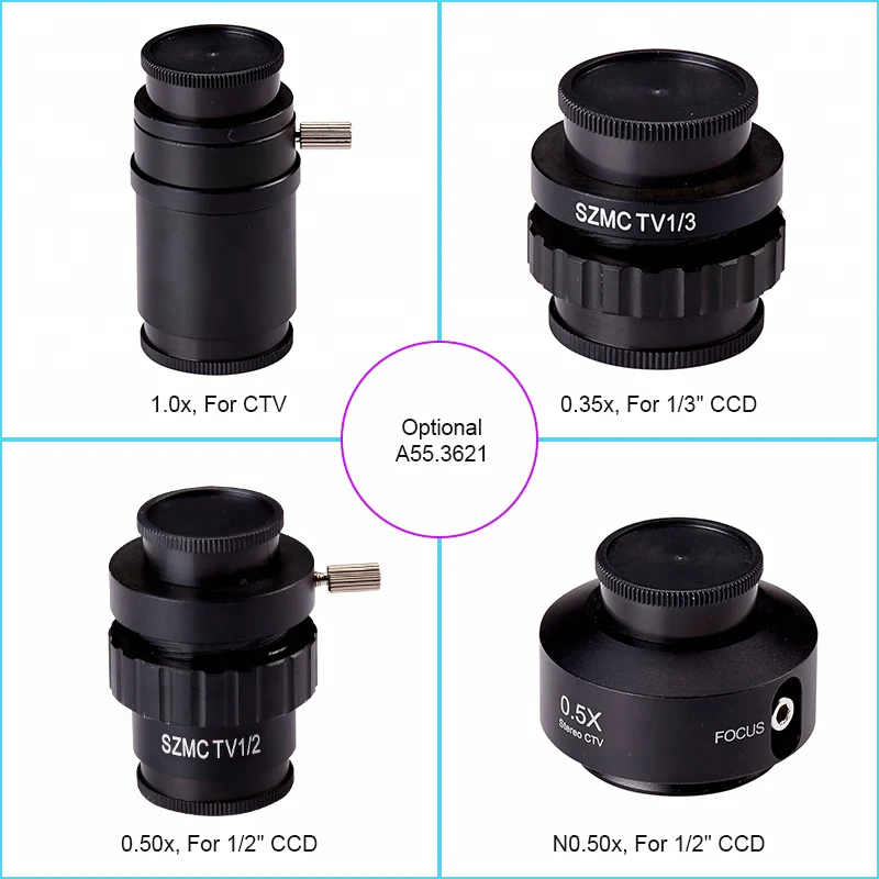 OPTO-EDU A23.3645N-B1T 0.7X - 4.5X Trinocular Zoom Stereo Microscope