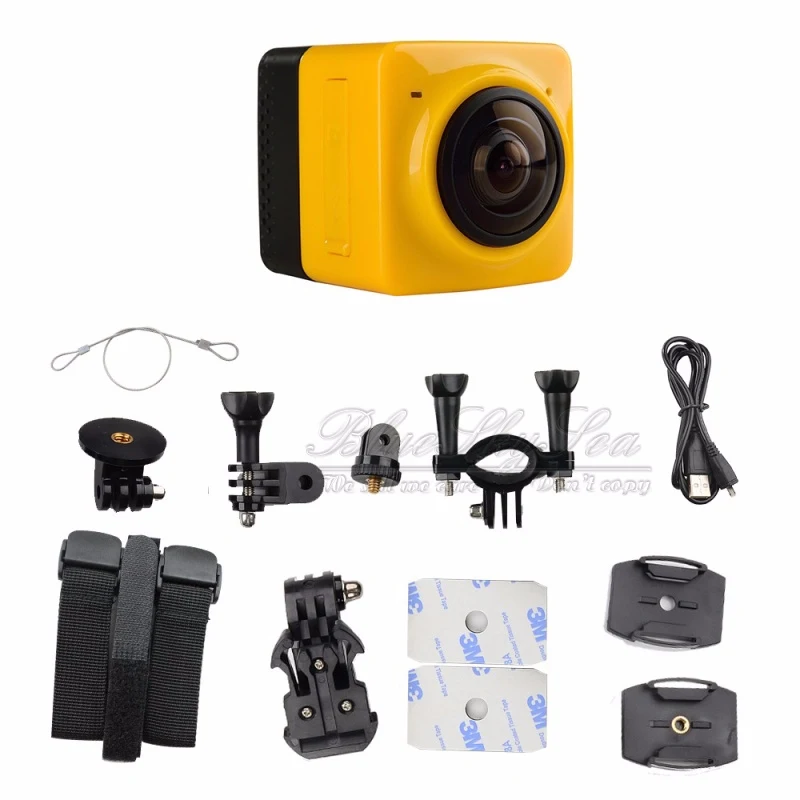 Cube 360 Sports Video Camera WIFI H.264 1280*1042 360 Degree Panorama Camera Tachograph