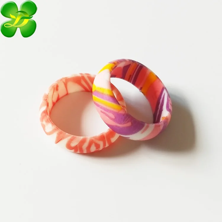 Пищевое Силиконовое обручальное кольцо с гидрографическим принтом