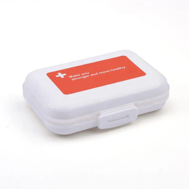 Pill Box for Travel Vitamin Pill Organizer Hard Plastic Pill Case