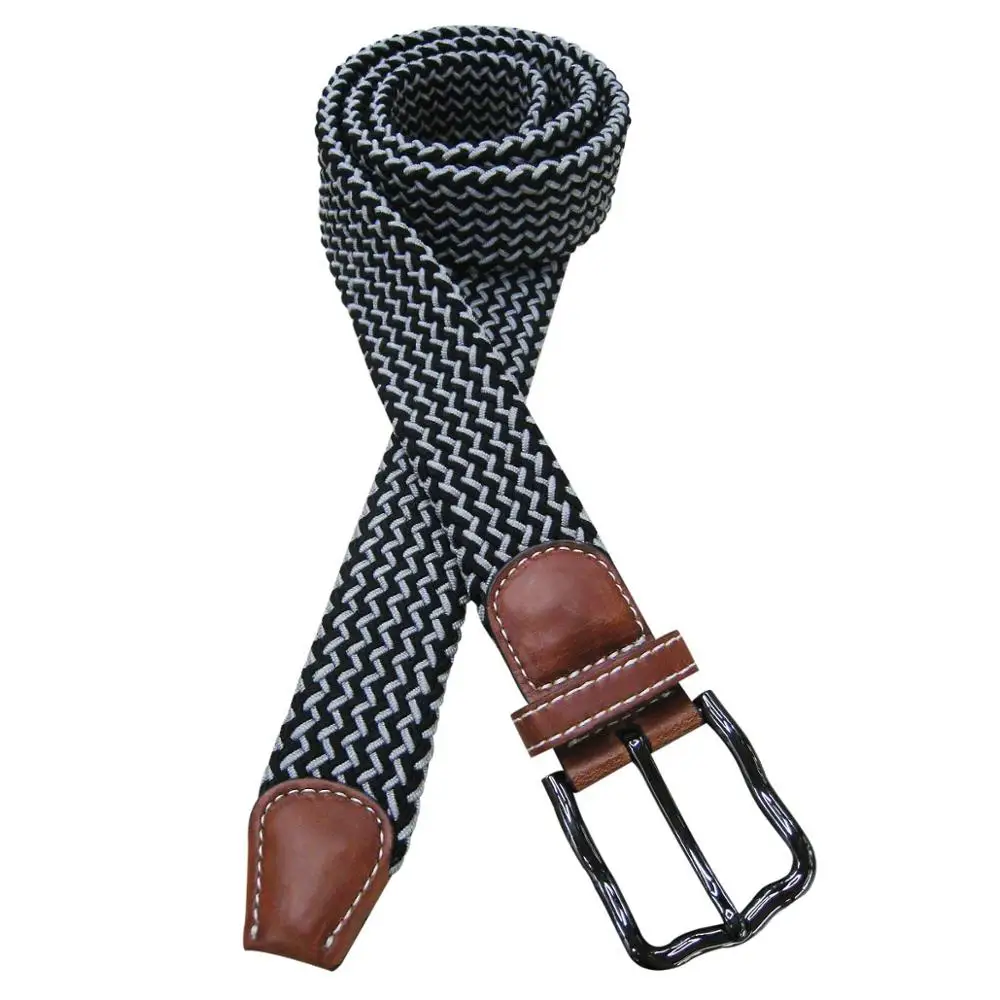 newest pattern braided elastic stretch belt weave rope belt with low price