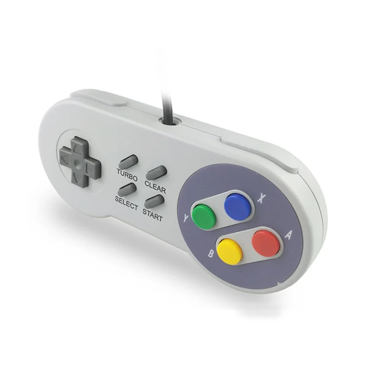 New sale gamepad Mini wired portable game console for gameboy play SNES joystick USB controller