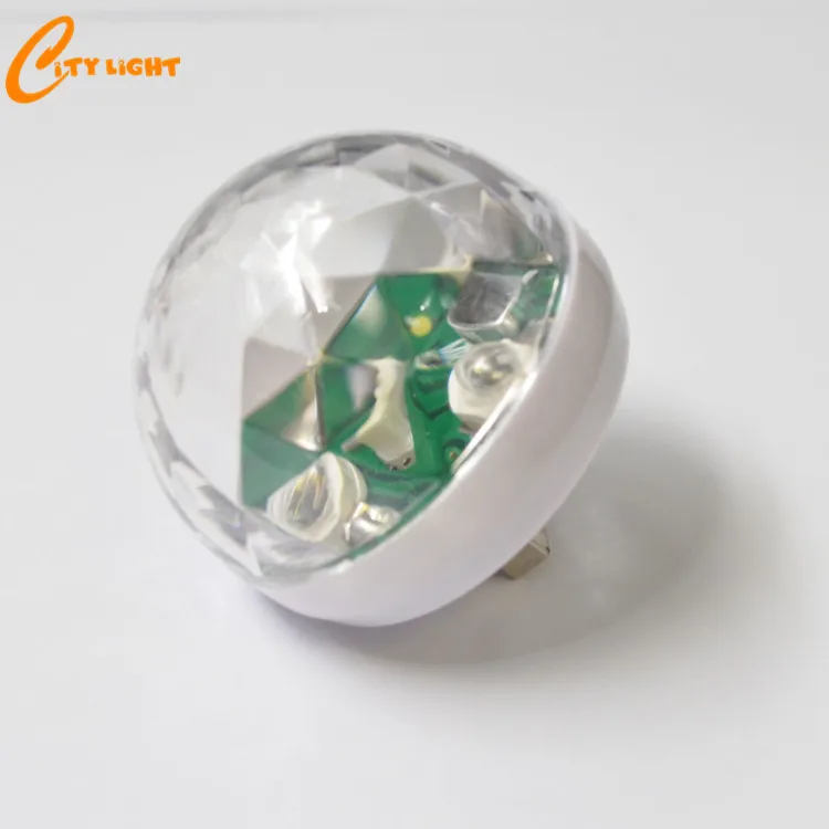 Christmas gift ,3W 4 LEDs Mini LED USB RGB Magic Ball Music Sound Control KTV DJ Disco Light Stage Lamp Effect Light
