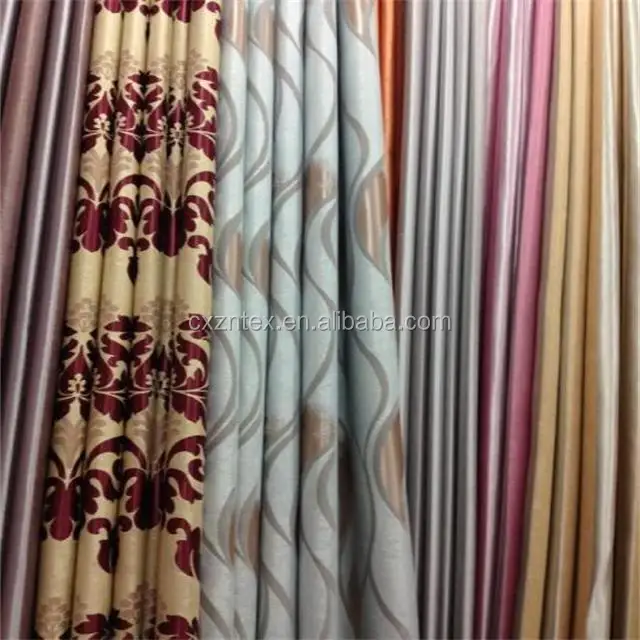 Printed satin for curtain