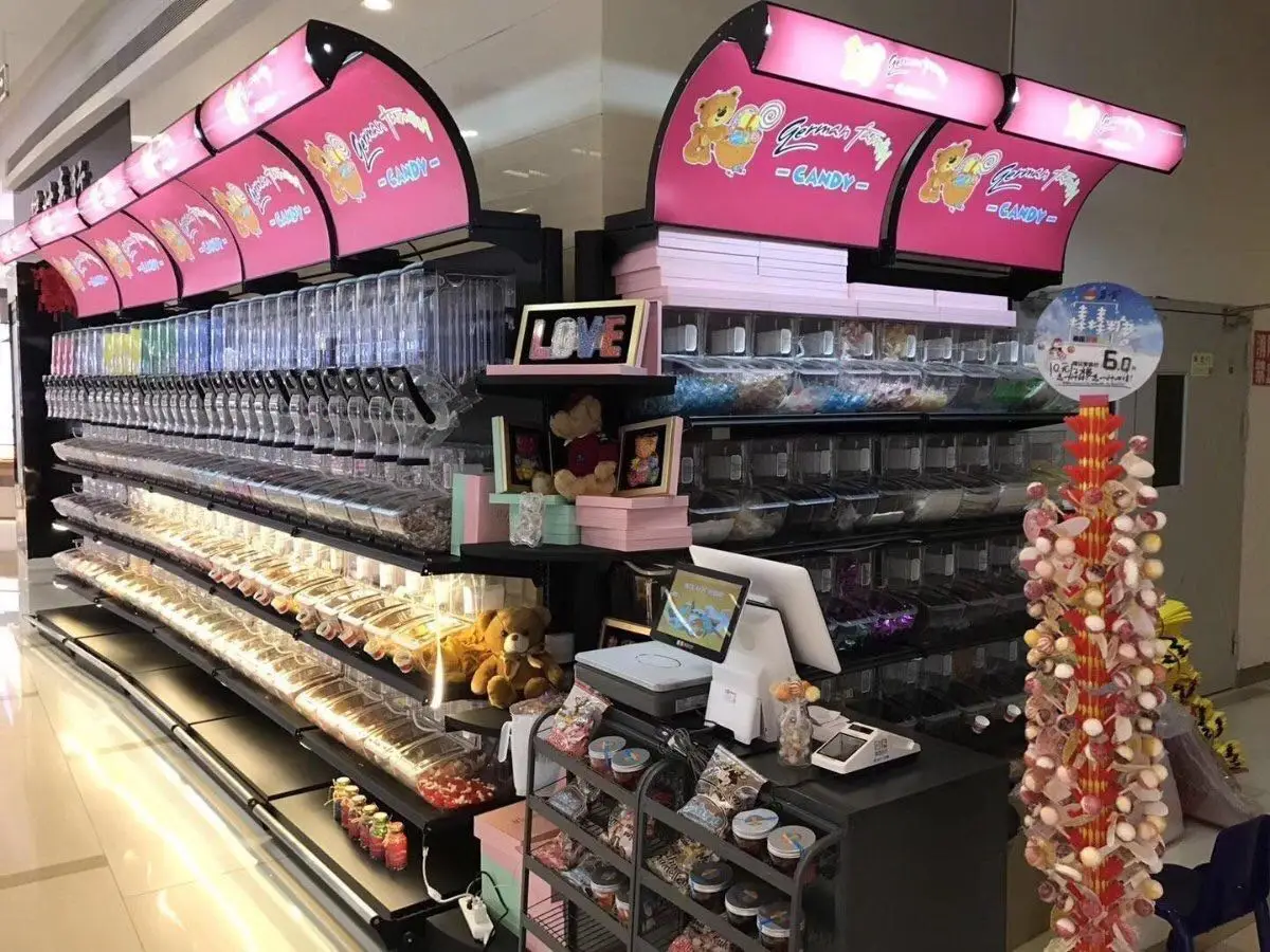 
Manufacturer Promotion Strong Iron Bulk Food Dispenser Used Supermarket Shelf 