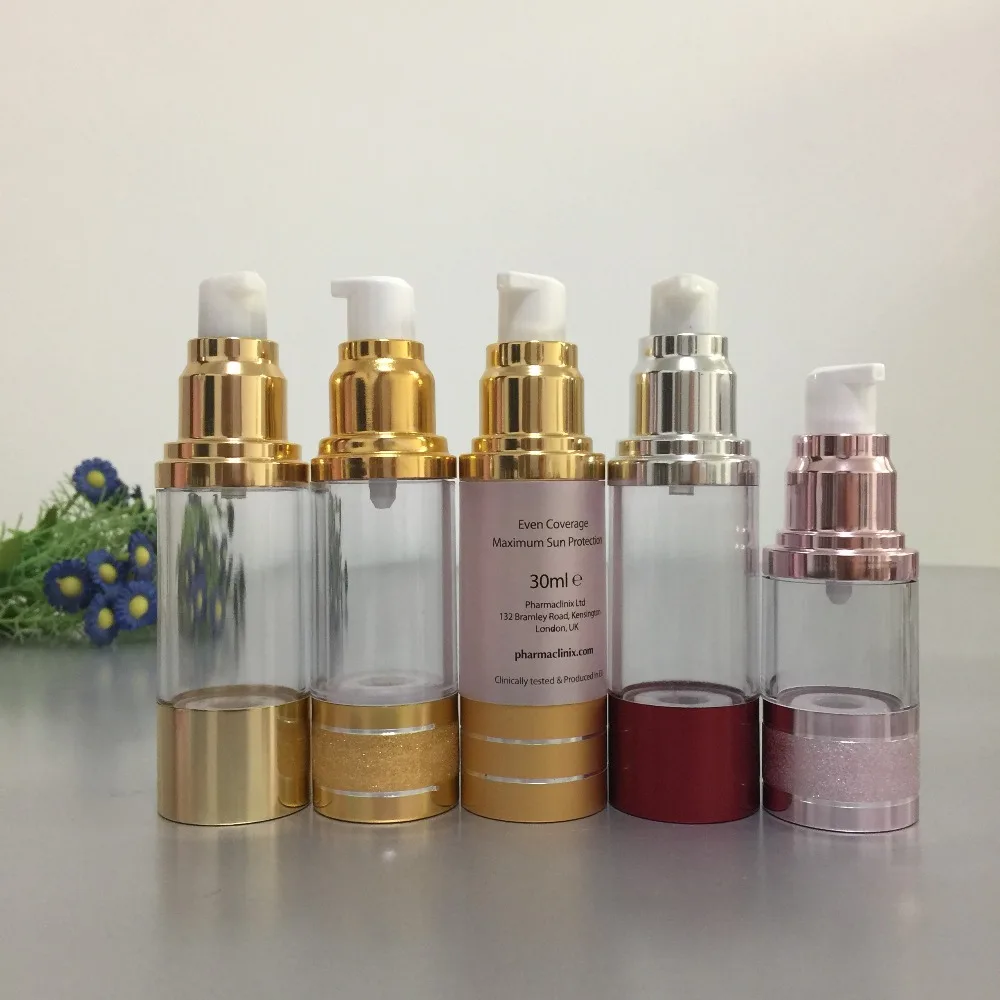 50ml aluminum acrylic emulsion airless pump bottle