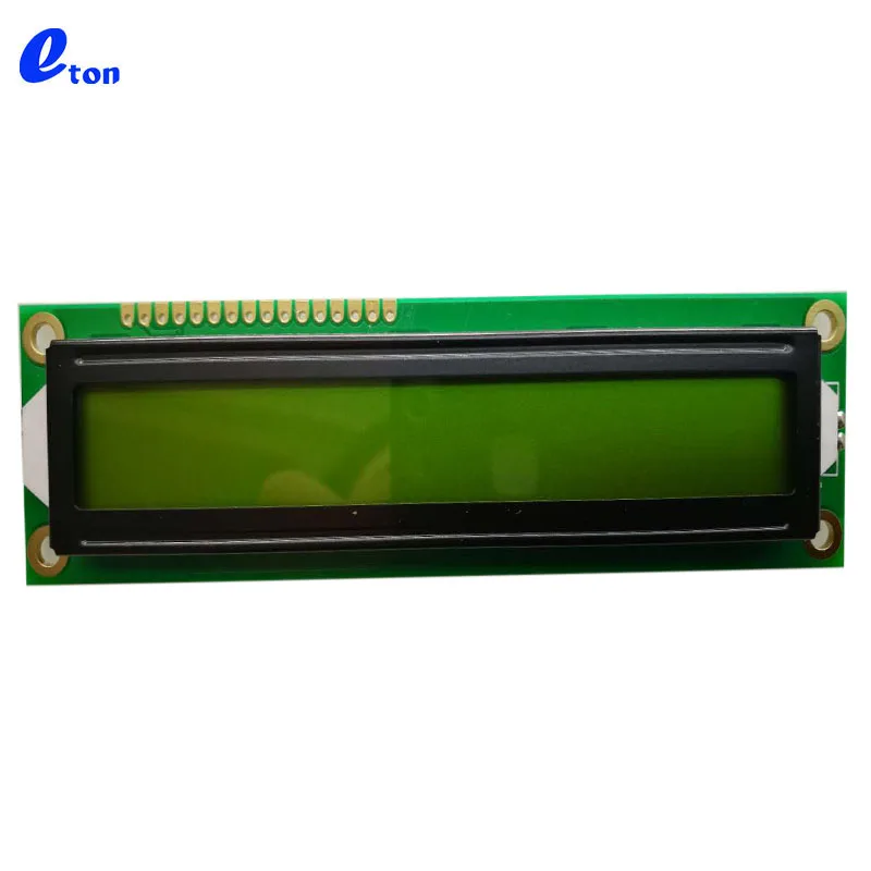 15 years factory and factory price lcd 1601 yellow-green 16x1 big character lcd display module